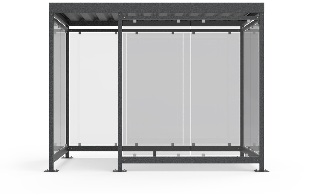 Smoking shelter Inurbia Eco-Line R7 right view